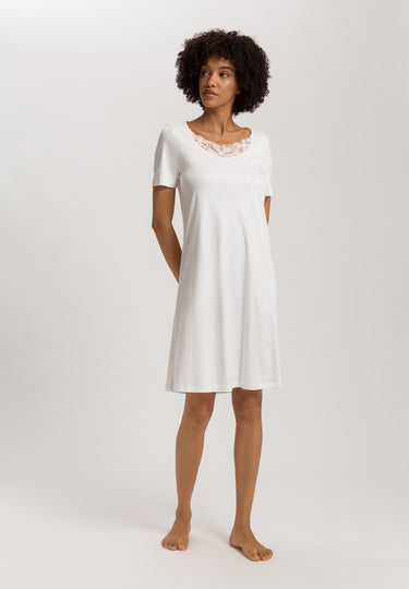 Kalea Floral Tulle Cotton Nightgown | Off White 74785-102